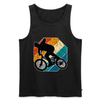 BMX Vélo Vélo Rétro Cadeau Vélo Motocross - Débardeur bio Premium Homme - noir - Devant - Michal (187cm)