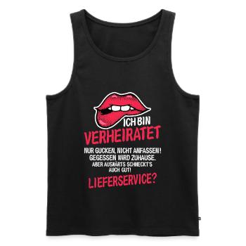 Ich bin verheiratet Lustige Geschenke Nur gucken - Männer Premium Bio Tank Top - Schwarz - Vorne - Michal (187cm)