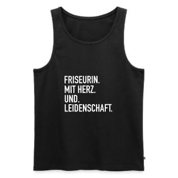 Friseurin Geschenk - Männer Premium Bio Tank Top - Schwarz - Vorne - Michal (187cm)