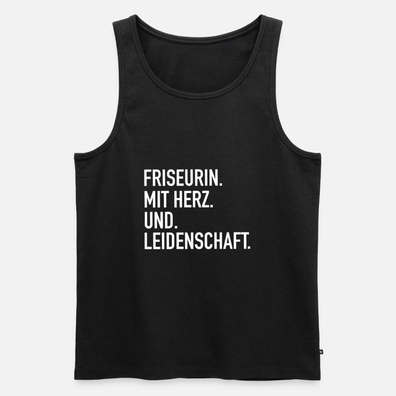 Friseurin Geschenk - Männer Premium Bio Tank Top - Schwarz