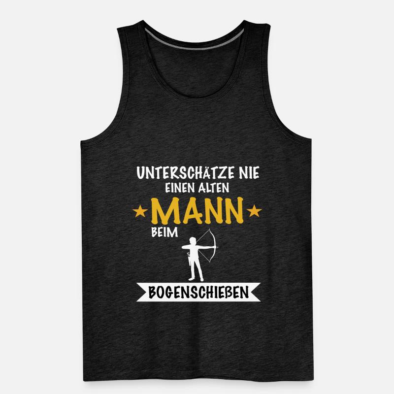 Bogenschießen Bogenschütze Bogen Geschenk Männer Premium Bio Tank Top