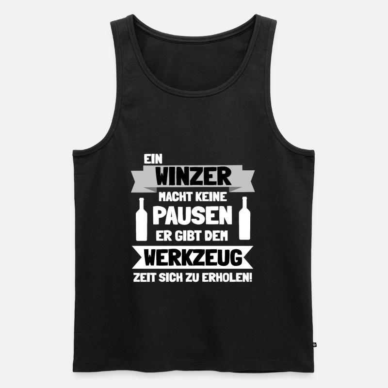 Winzer - Männer Premium Bio Tank Top - Schwarz