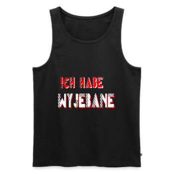 Polen Spruch - Wyjebane Polska - Männer Premium Bio Tank Top - Schwarz - Vorne - Michal (187cm)