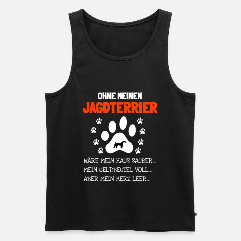 Jagdterrier Jagdhund - Männer Premium Bio Tank Top - Schwarz