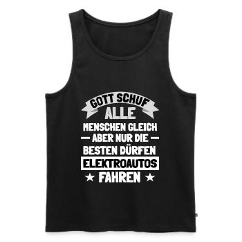 Elektrofahrzeuge E-Auto - Männer Premium Bio Tank Top - Schwarz - Vorne - Michal (187cm)