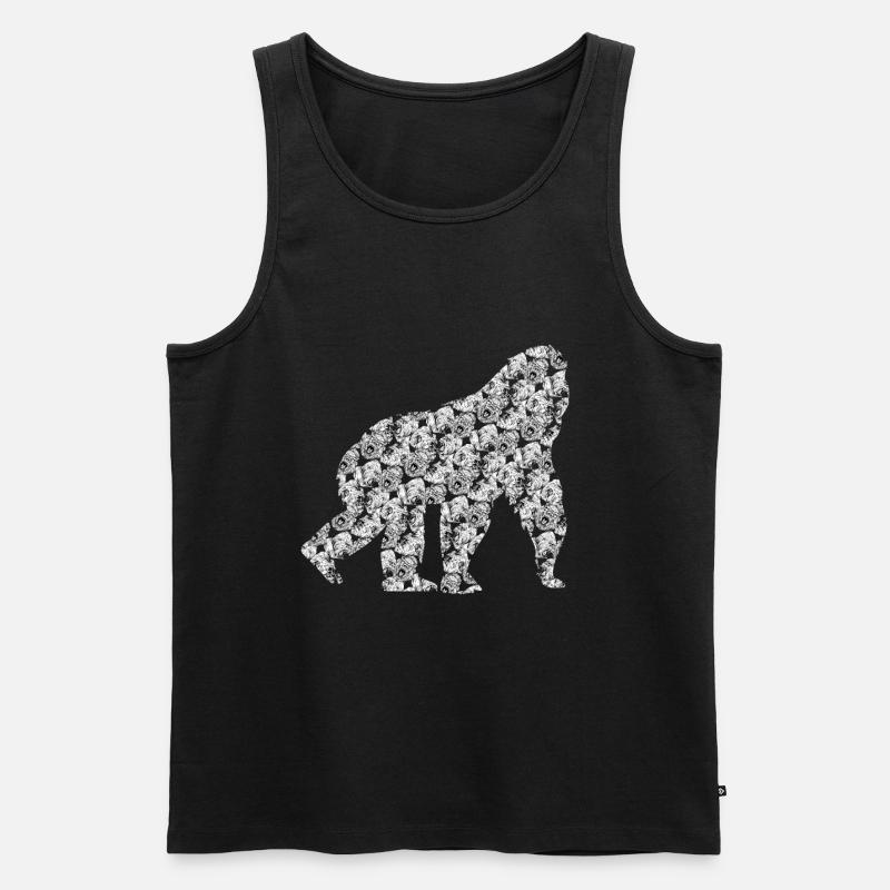 Gorillas Modèle Gorille - Débardeur bio Premium Homme - noir