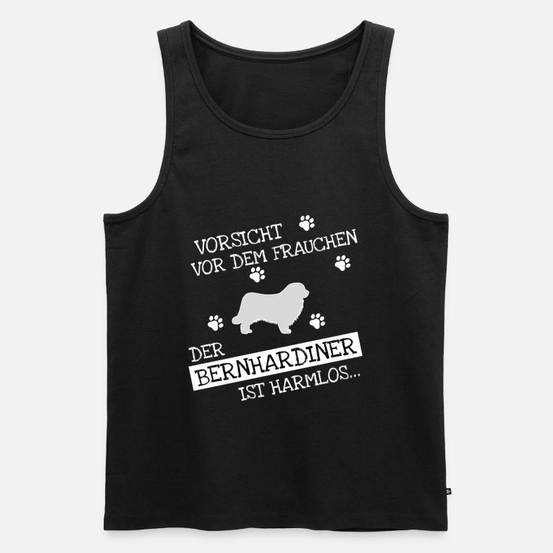 Besitzer eines Bernhardiner - Männer Premium Bio Tank Top - Schwarz