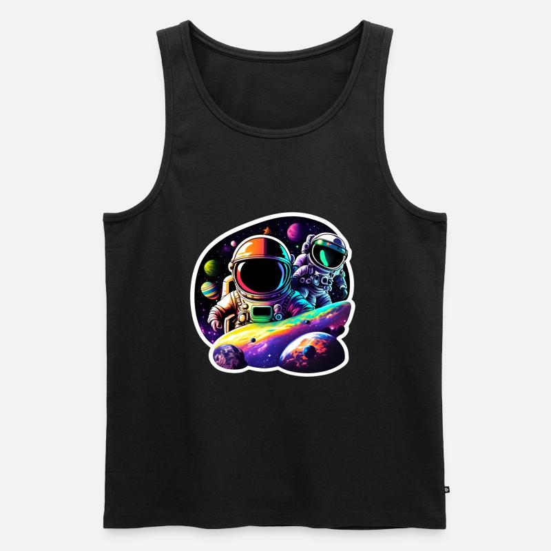 Astronauts in Space - Männer Premium Bio Tank Top - Schwarz