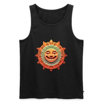 Sun Amulet - Männer Premium Bio Tank Top - Schwarz - Vorne - Michal (187cm)