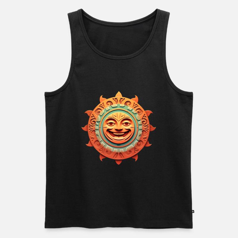 Sun Amulet - Männer Premium Bio Tank Top - Schwarz