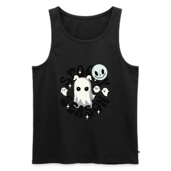 Spooky Season Halloween Ghosts Ghosts - Men's Premium Organic Tank Top - black - Front - Michal (187cm)