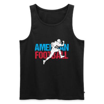 AMERICAN FOOTBALL - Men's Premium Organic Tank Top - black - Front - AI Model Male 178 light (178cm)