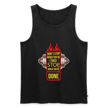 motivation sport gym fitness - Men's Premium Organic Tank Top - black - Front - AI Model Male 178 light (178cm)
