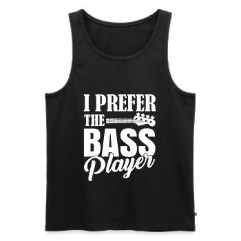 BASS PLAYER - Männer Premium Bio Tank Top - Schwarz - Vorne - AI Model Male 178 light (178cm)