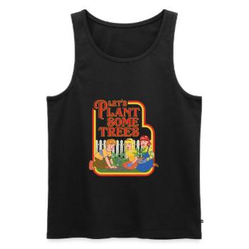 let's plant some trees - Men's Premium Organic Tank Top - black - Front - AI Model Male 178 light (178cm)
