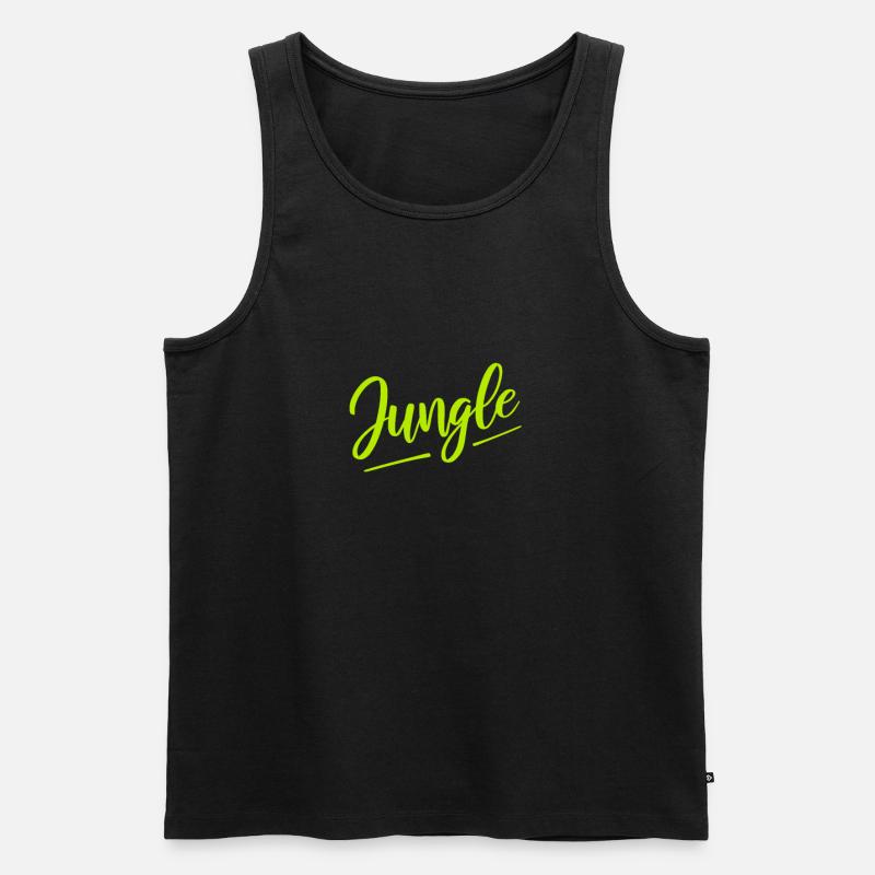 Jungle Dschungel - Männer Premium Bio Tank Top - Schwarz