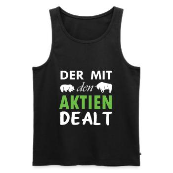 Aktionär Aktien Aktienhändler Trader - Männer Premium Bio Tank Top - Schwarz - Vorne - Michal (187cm)