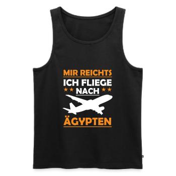 Reiselust Ägypten Reise Urlaub Flug - Männer Premium Bio Tank Top - Schwarz - Vorne - AI Model Male 178 light (178cm)