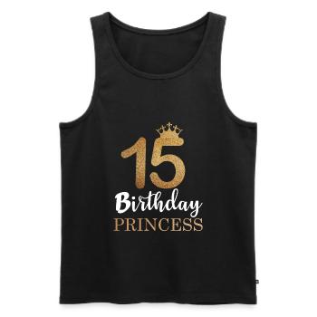 Tochter Geschenk 15. Geburtstag 15 Jahre Mädchen - Männer Premium Bio Tank Top - Schwarz - Vorne - Michal (187cm)