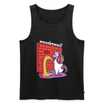Funny peeing unicorn Funny unicorns - Men's Premium Organic Tank Top - black - Front - Michal (187cm)