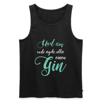 Gin Sort Gin Fan Gin Trinker Idée cadeau - Débardeur bio Premium Homme - noir - Devant - Michal (187cm)