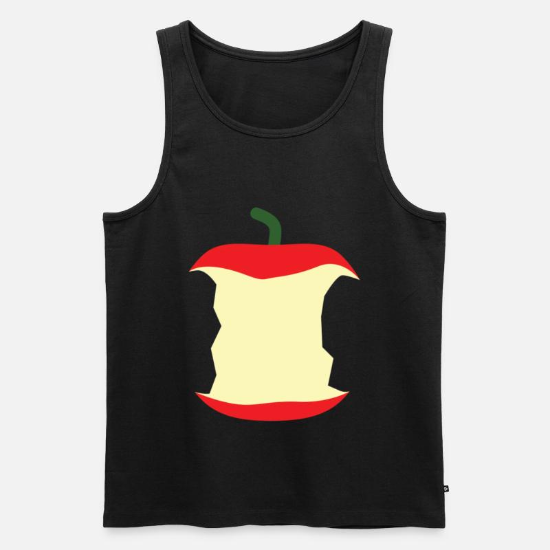 Bitten apple Bitten fruit - Men's Premium Organic Tank Top - black