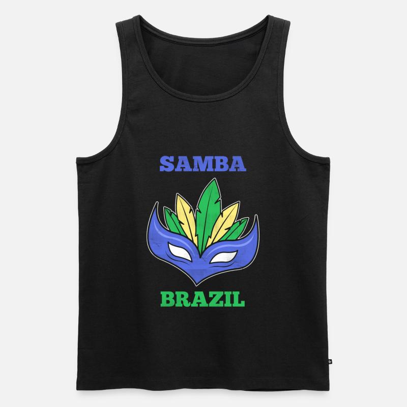 Samba Brazil Geschenk - Männer Premium Bio Tank Top - Schwarz