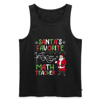 Cadeau d'école de Noël de professeur de mathématiques - Débardeur bio Premium Homme - noir - Devant - Michal (187cm)