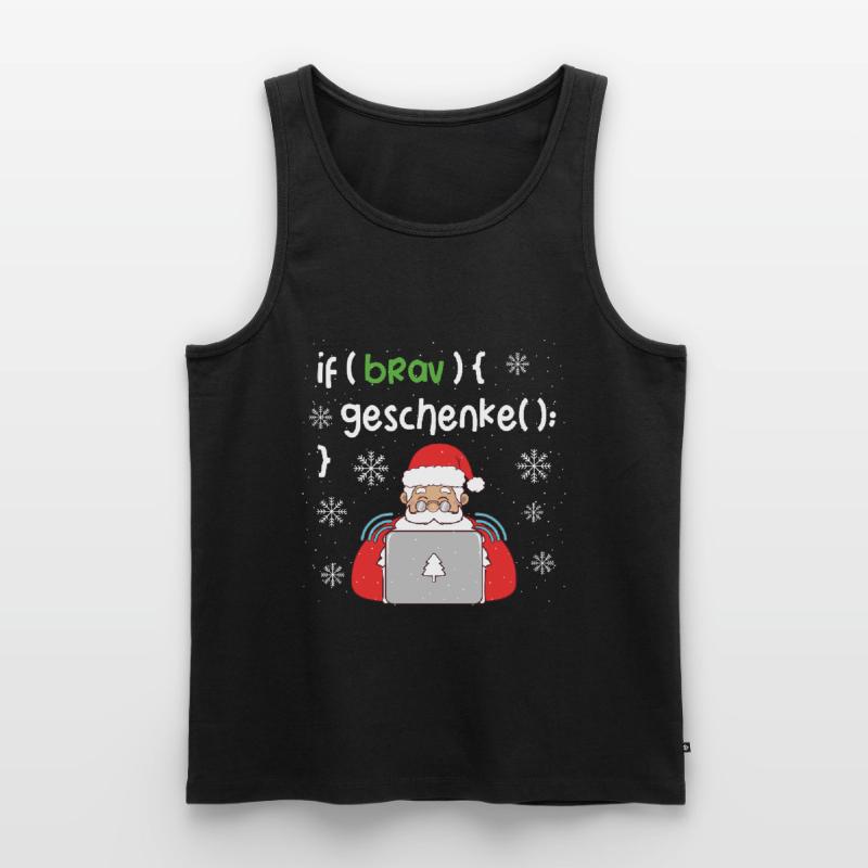 Lustiges Programmierer Weihnachten Coding Geschenk Männer Premium Bio Tank Top