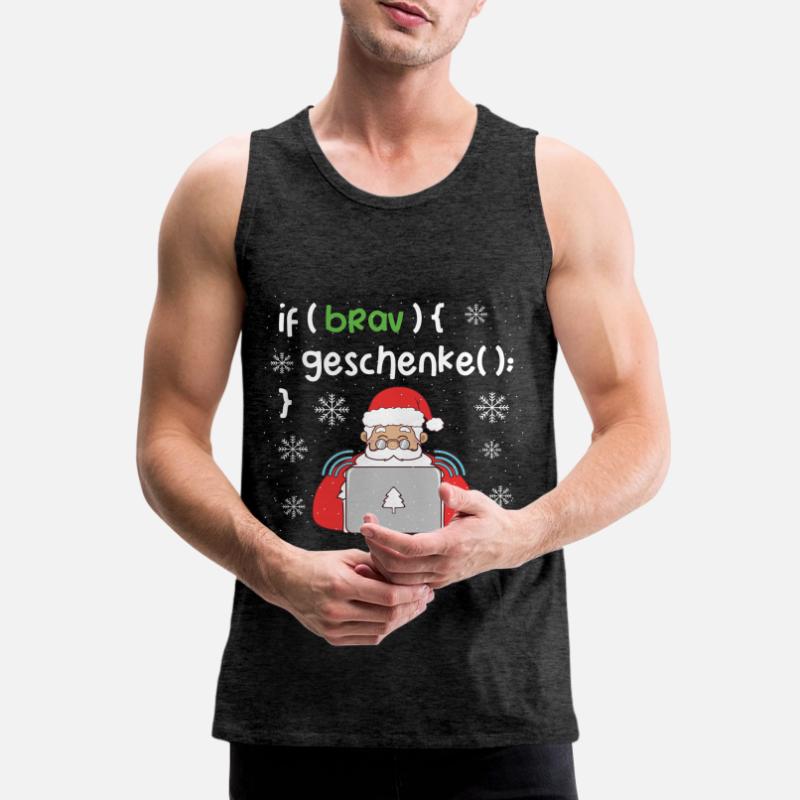 Lustiges Programmierer Weihnachten Coding Geschenk Männer Premium Bio Tank Top