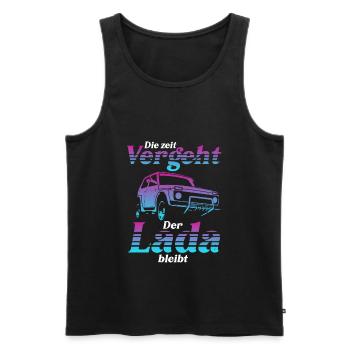 Lada Niva SUV Offroad Geschenk - Männer Premium Bio Tank Top - Schwarz - Vorne - AI Model Male 178 light (178cm)