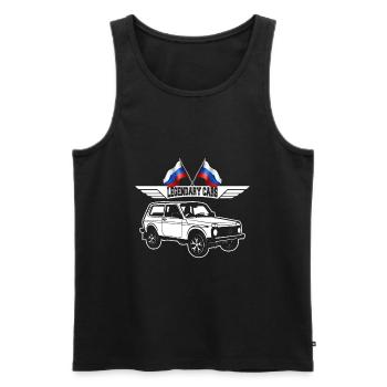 Lada Niva 4x4 Russia Auto - Männer Premium Bio Tank Top - Schwarz - Vorne - AI Model Male 178 light (178cm)