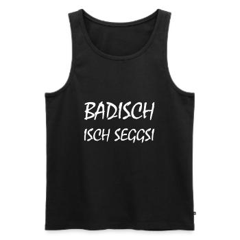 Badisch isch Seggsi Badner Badnerland badische - Männer Premium Bio Tank Top - Schwarz - Vorne - AI Model Male 178 light (178cm)
