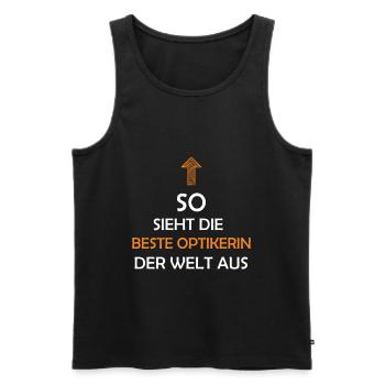 Optikerin Feinoptikerin Augenoptikerin Geschenk - Männer Premium Bio Tank Top - Schwarz - Vorne - AI Model Male 178 light (178cm)