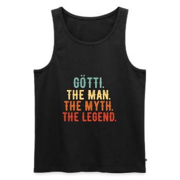 Götti Firmgötti Taufgötti götti fragen - Männer Premium Bio Tank Top - Schwarz - Vorne - Michal (187cm)