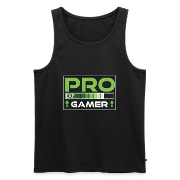 Pro Gamer Progamer Gaming Freak Zocker Merch - Männer Premium Bio Tank Top - Schwarz - Vorne - AI Model Male 178 light (178cm)