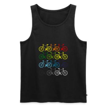 Vélo vélo vélo design cadeau pour les cyclistes - Débardeur bio Premium Homme - noir - Devant - AI Model Male 178 light (178cm)