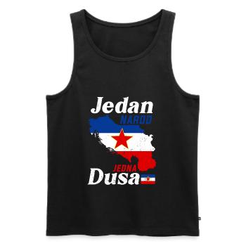 Balkan Josip Broz Tito SFRJ Jugoslawien Geschenk - Männer Premium Bio Tank Top - Schwarz - Vorne - AI Model Male 178 light (178cm)