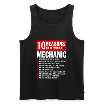 10 Reasons To Be With Mechanic Funny Mechanic Gift - Männer Premium Bio Tank Top - Schwarz - Vorne - Michal (187cm)