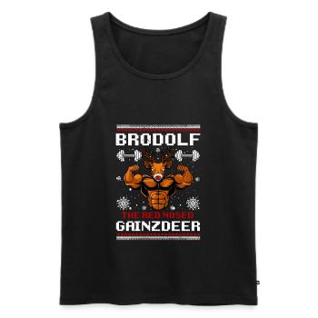 The Red Nose Gainzdeer Funny Xmas - Männer Premium Bio Tank Top - Schwarz - Vorne - AI Model Male 178 light (178cm)