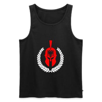 Albania Illyrian Autochthonous Albanian Kosovo - Men's Premium Organic Tank Top - black - Front - AI Model Male 178 light (178cm)
