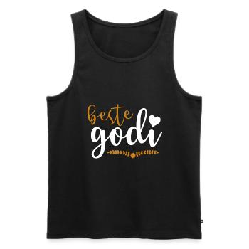 Beste Godi Firmgodi Taufgodi Geschenkidee - Männer Premium Bio Tank Top - Schwarz - Vorne - Michal (187cm)
