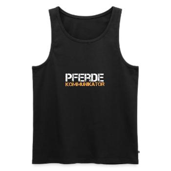 Pferde Trainer Sprüche Kommunikator lustig Pferd - Männer Premium Bio Tank Top - Schwarz - Vorne - Michal (187cm)