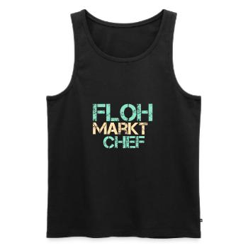 Flohmarkt Chef Markt Tag Geschenk Händler Trödelma - Männer Premium Bio Tank Top - Schwarz - Vorne - Michal (187cm)