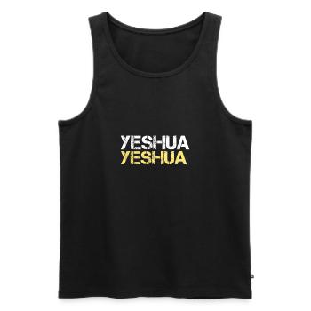 Yeshua Jesus Christus Name Christliche Geschenke - Männer Premium Bio Tank Top - Schwarz - Vorne - Michal (187cm)