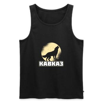 Kavkaz Caucase Russie idée de cadeau russe - Débardeur bio Premium Homme - noir - Devant - AI Model Male 178 light (178cm)