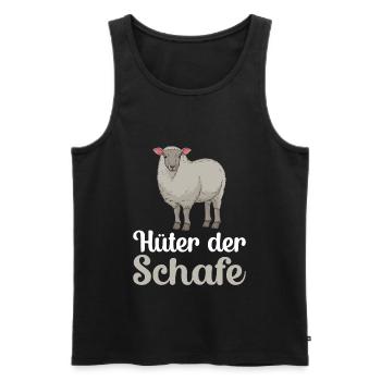 Hüter der Schafe Schaf Spruch Schäfer Geschenk - Männer Premium Bio Tank Top - Schwarz - Vorne - Michal (187cm)