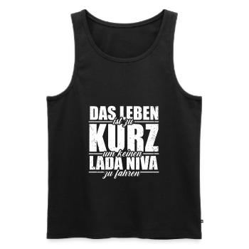 Lada Niva 4x4 Autoliebhaber Russland Offroad - Männer Premium Bio Tank Top - Schwarz - Vorne - AI Model Male 178 light (178cm)