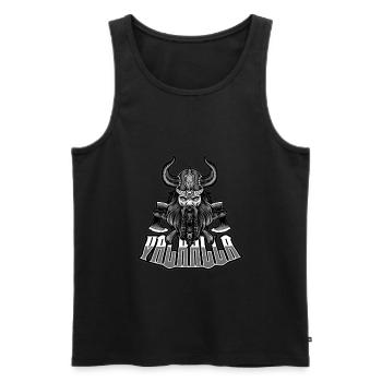 Vikings Valhalla Wiking cadeau nordique - Débardeur bio Premium Homme - noir - Devant - Michal (187cm)