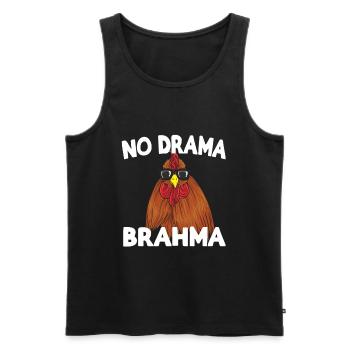 No Drama Brahma Funny Chicken Saying Chickens - Men's Premium Organic Tank Top - black - Front - AI Model Male 178 light (178cm)